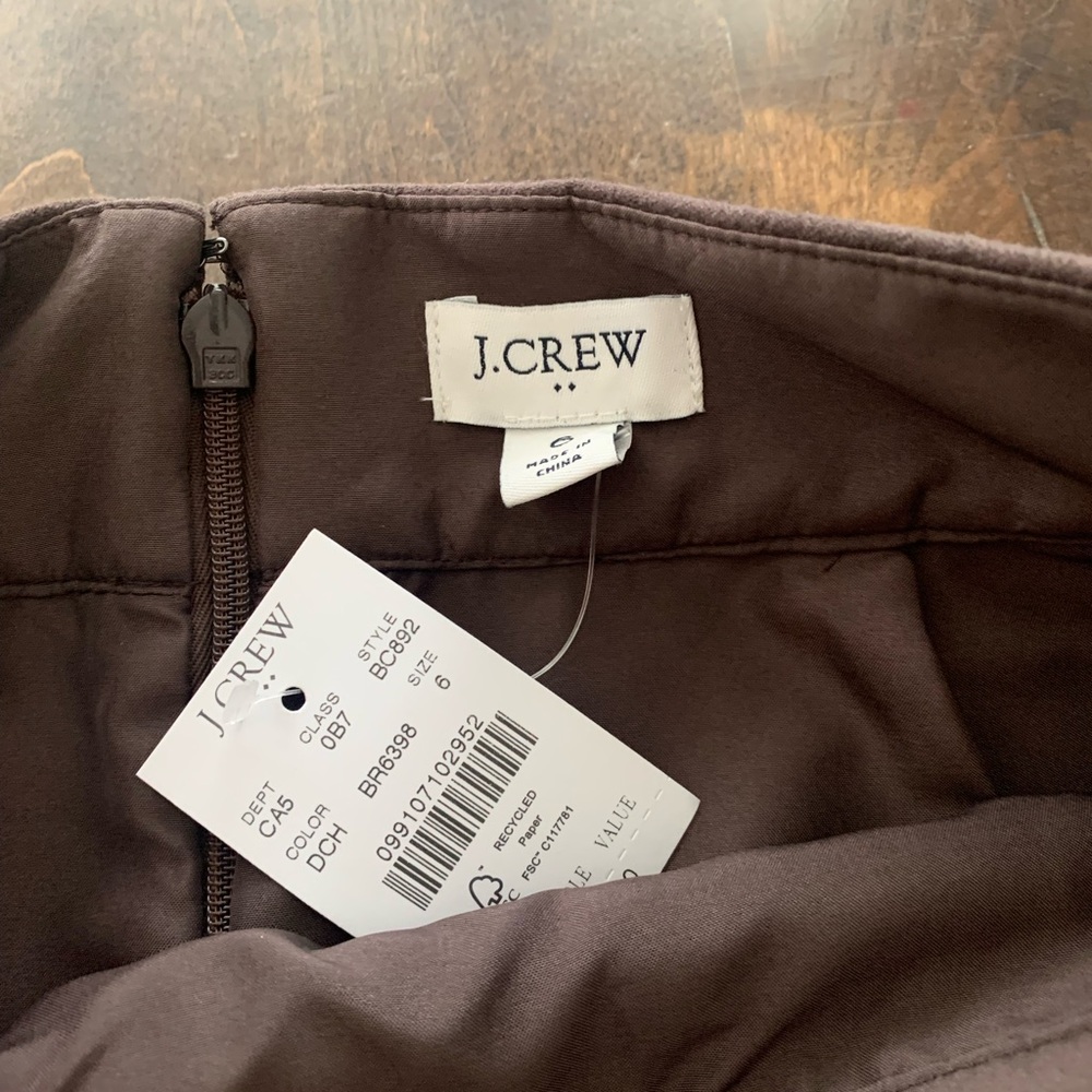 Jcrew factory faux suede skirt with pockets - Picture 2 of 7